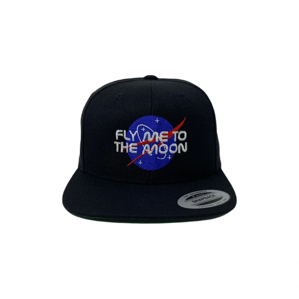 Fly Me To The Moon Snapback Hat Cap Space Stars Frank Throwback Oldie But Goodie - Picture 1 of 6